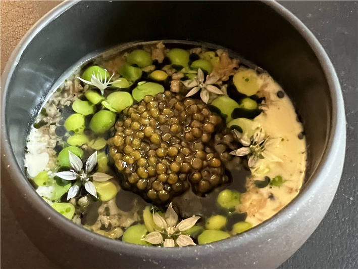 peas and caviar